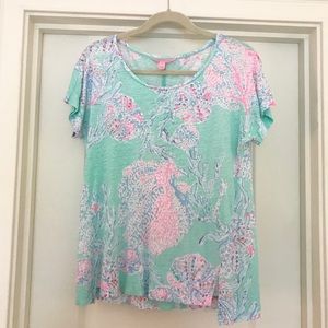 Lilly Pulitzer “Fansea” Shirt Size Small